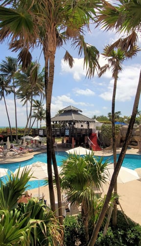 Private poolside cabana with ocean views at The Alexander Miami Beach